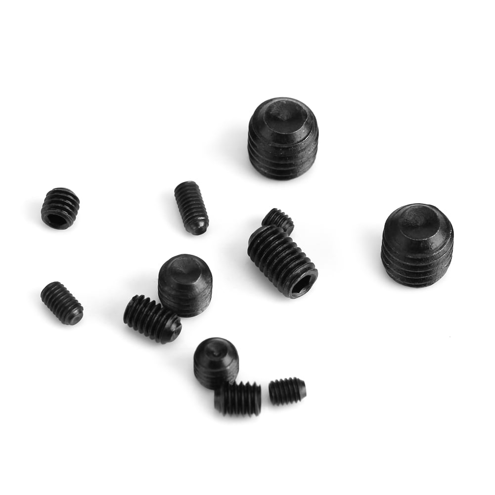 Rdeghly 240pcs Carbon Steel Hex Screw Set Grub Screws Bolts With