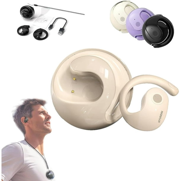 Audífonos Bluetooth con tecnología IA para conversaciones fluidas en 75 idiomas. Breezelly Translator, Breezelly Translator, Audífonos Bluetooth Hy-T26 Pro.