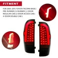 thumbnail image 5 of Kojem LED Tail Lights for 05-15 Toyota Tacoma C-Shape Taillights Brake Lamps Driver & Passenger Side Pair Black Housing Smoke Lens, 5 of 11