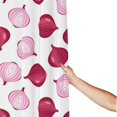 thumbnail image 3 of Shower Curtain, purple Onion Waterproof Fabric Plastic Shower Curtain, Drying Fast Bathroom Curtain with 9 Buttonholes, Ruffle Shower Curtain 60x72in, 3 of 8