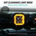 thumbnail image 3 of TYPE S - Elevate 4 Inch Flood Beam Cube Pod Light With Amber Accent Light - DOT Compliant - 2660 Raw Lumens, Waterproof, Die-cast, Off Road Lights, Truck, Jeep, UTV, ATV, SUV, 1 Pack, 3 of 19