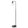thumbnail image 3 of JONATHAN Y Axel Modern 60" Iron/Seeded Glass Farmhouse Industrial LED Floor Lamp, Black, JYL3079A, 3 of 6