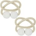 thumbnail image 2 of 2 clips magnéticos para sujetar cortinas, sujetadores decorativos para cuerdas, sujetadores para cortinas, soporte para cortinas para ventanas, sujetar cortinas, lazos para cortinas Adepaton 2034743-2, 2 of 9