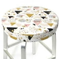 thumbnail image 3 of Daiia Geometric Triangle Stool Covers Round,Round Bar Stool Covers Waterproof Bar Chair Covers Washable Stool Cushion Slipcover for 12-14 Inch Chair-, 3 of 7