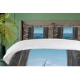 thumbnail image 4 of Ambesonne Nautical Duvet Cover Sets, Sailing Boat Idyllic, 2-Queen, Grey Blue, 4 of 7