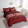 thumbnail image 3 of jejeloiu Rustic Aztec Rhombus 7-Piece Bedding Comforter Set,Boho Exotic Style King Bedding Sets,Red Black Bed Sheets For Adults,Super Cozy Room Decor Reversible, 3 of 8