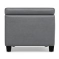 thumbnail image 5 of Avalon 48" W Rectangle Storage Ottoman Bench in Stone Gray Faux Leather, 5 of 13