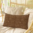 thumbnail image 4 of Brown Coffee Pillow Covers, Linen Long Throw Pillow Case, Farmhouses Vintage Cup Plants Text Art Holiday Pillow Protector Decorative Cushion Cover for Living Room/Bedroom 16" x 24", 4 of 8
