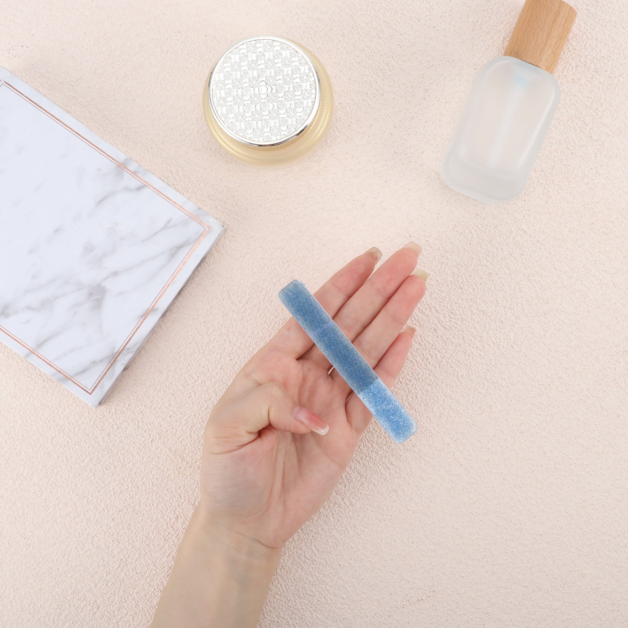 Unique Bargains Durable Multifunctional Nail File Manicure Tool 1 Pc Blue