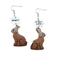 thumbnail image 3 of Rabbit Dialogue Earrings Pendant Lovely Gifts Acrylic Girl Women Trendy Pendant Yuyangstore pendientes colgante, 3 of 8