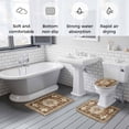thumbnail image 5 of Brown Boho Bath Mat 3 Piece Bathroom Rug Set, Retro Western Rustic Ethnic Tribal Patterns Non Slip Bath Rug Contour Mat and Toilet Lid Cover, Absorbent Shower Mats Soft Bath Rugs and Mats Sets, 5 of 8
