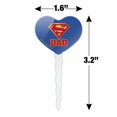 thumbnail image 6 of Superman Super Dad Shield Logo Heart Love Cupcake Picks Toppers Decoration Set of 6, 6 of 7