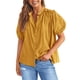 thumbnail image 1 of Camisa PRETTYGARDEN de algodón con botones color cúrcuma XXL, 1 of 9