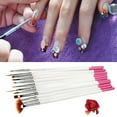 thumbnail image 2 of UDIYO 12x Nail Art Polish Painting Draw Pens Brush Tips Tools Set UV Gel Nail Brushes, 2 of 6