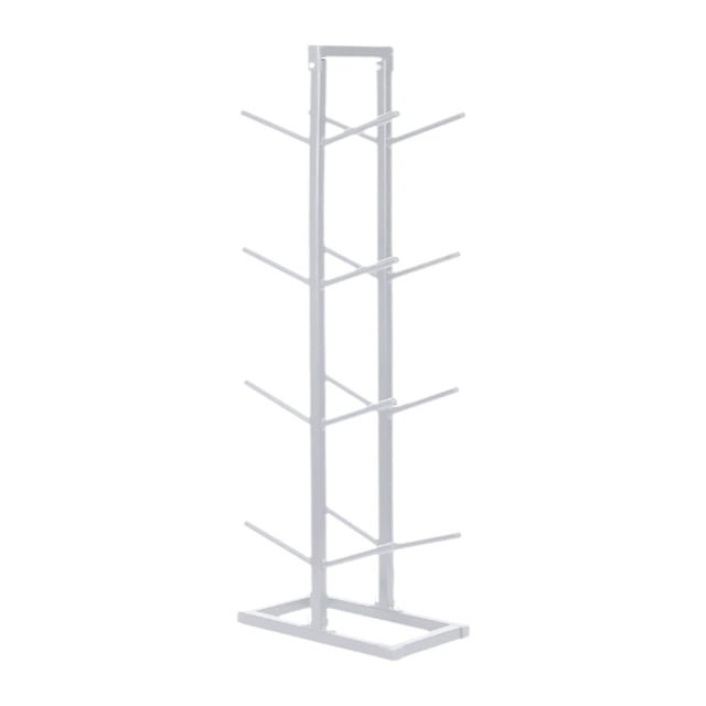 koolsoo 4 Layer Ball Storage Rack Decor Basketball Holder for Gym Indoor Living Room White