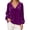 Purple, variant on Essentials Womens Tees Tops Basic Shirts Elegant Velvet Lantern Long Sleeve Solid V Neck Tunic Blouse Blue