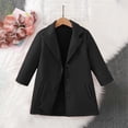 thumbnail image 5 of OGLCCG Girls Trench Coat Kids Fall Winter Notch Lapel Long Jacket Single Breasted Wool Blend Pea Coat with Pockets 5-1 5 Years, 5 of 6