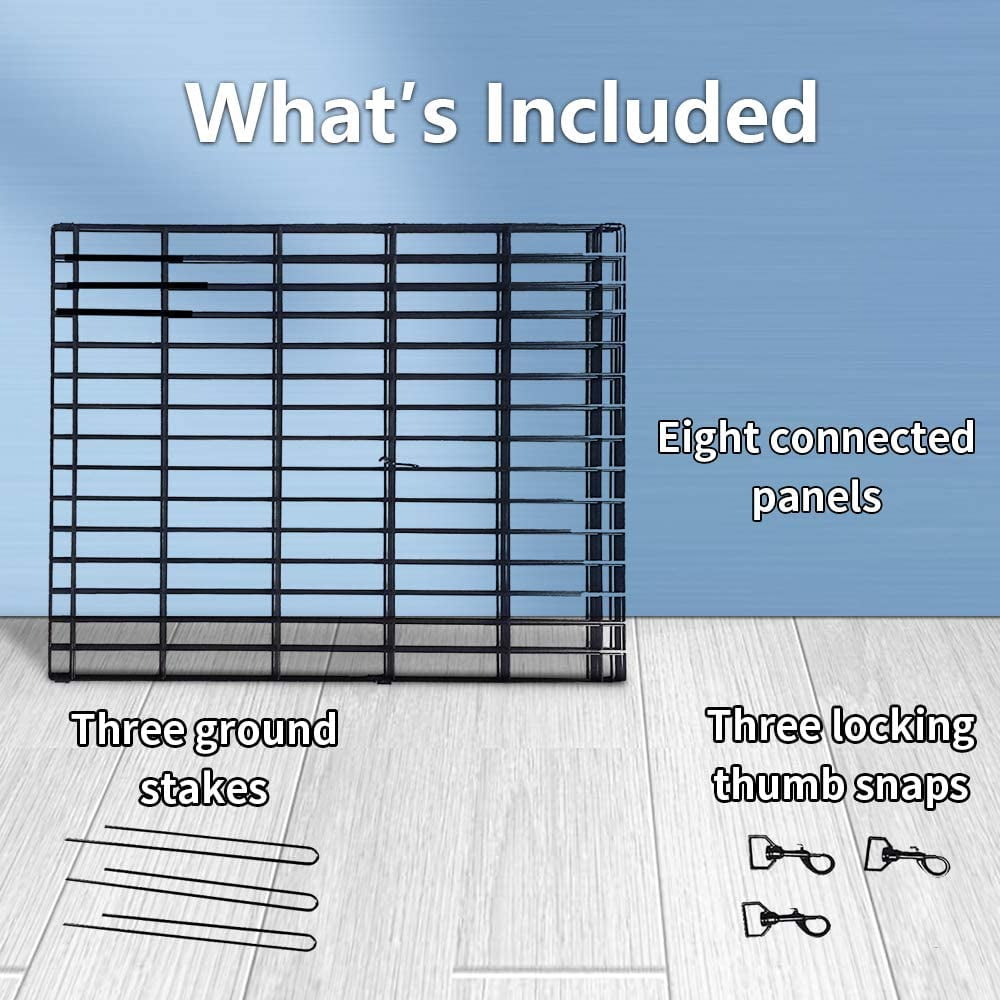 30 inch Puppy Playpen for Medium Dogs, Dog Playpens for the HouseDog Fence Outdoor,Portable Foldable Dog Outdoor Playpen Metal Wire Pet Exercise Pen Fence Enclosure for Cats,Dogs,Rabbits