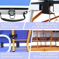 thumbnail image 6 of POVANLI 9FT Mid-Size Table Tennis Table Foldable & Portable Ping Pong Table Set for Indoor Games with Net, 2 Table Tennis Paddles and 3 Balls 107.87''(L) x 35.43''(W) x 29.98''(H), 6 of 6
