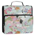 thumbnail image 5 of FORMRS Zipper Binder with Shoulder Strap 2-inch Ring 500 Sheet Capacity File Bag, Colorful Flowers Blossoms, 5 of 5