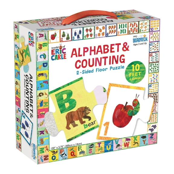 Briarpatch | The World of Eric Carle ABC/123 2-Sided Floor Puzzle, Ages 3 
