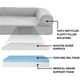 thumbnail image 5 of FurHaven Pet Products Quilted Cooling Gel Top Sofa Pet Bed for Dogs & Cats - Silver Gray, Jumbo, 5 of 13