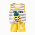 thumbnail image 4 of mgoYE Toddler Boy Clothes 4t 3M-6T Cute Dinosaur Animal Tank Tops+Shorts Outfits Lightweight Summer Playwear Beach Outfits Elastic Cotton Short Sets|Yellow 4-5 Years, 4 of 4