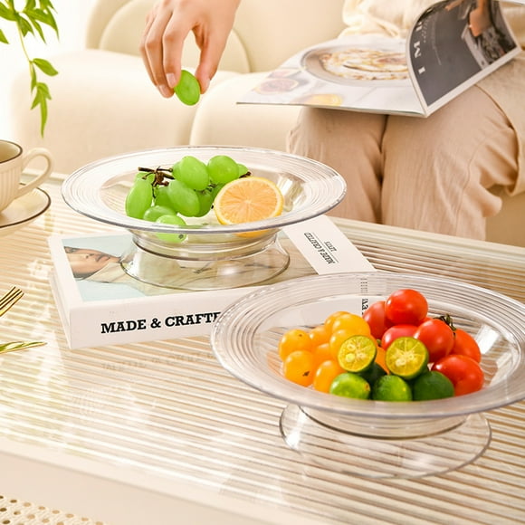 WKWeiS Dried Fruit Tray High Foot Fruit Tray Living Room Household Fruit Candy Snack Tray Todays Clearance Deal