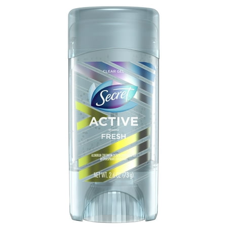 Secret Active Clear Gel Antiperspirant and Deodorant Fresh Scent 2.6 (Best Clear Deodorant For Women)