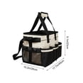 thumbnail image 3 of Large Canvas Cleaning Bag With Handle And Crossbody Strap, Multifunctional Storage Tool Bag For Cleaning Supplies, Roomy Divided Caddy For Home Office Organization, Pink White, 17.7 x 10.2 x 9 In, 3 of 6