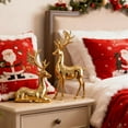 thumbnail image 4 of Christmas 2Pcs Christmas Reindeer Sculpture Electroplating Gold Resin Elk Statues - Christmas Ornaments Decor for Home Office Romme - Best Gifts for K*ids Women Men! Under 20 Dollars!, 4 of 11