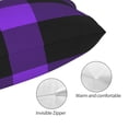 thumbnail image 3 of Fotbe Purple Buffalo Plaid Funda de Almohada Decorativa Estilo Occidental, Lujo en Algodón, Fundas para Almohadas King, Cojín Estampado para Decoración del Hogar-20"x30", 3 of 6