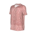 thumbnail image 2 of Rocae Rose Gold Pink Glitter for Breathable Men's Baseball T-Shirt Fashionable Casual Baseball Jersey, Moisture-wicking Sportswear XX-Large, 2 of 9