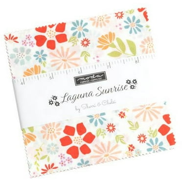 Laguna Sunrise Charm Pack by Sherri & Chelsi; 42 - 5" Precut Fabric Quilt Squares