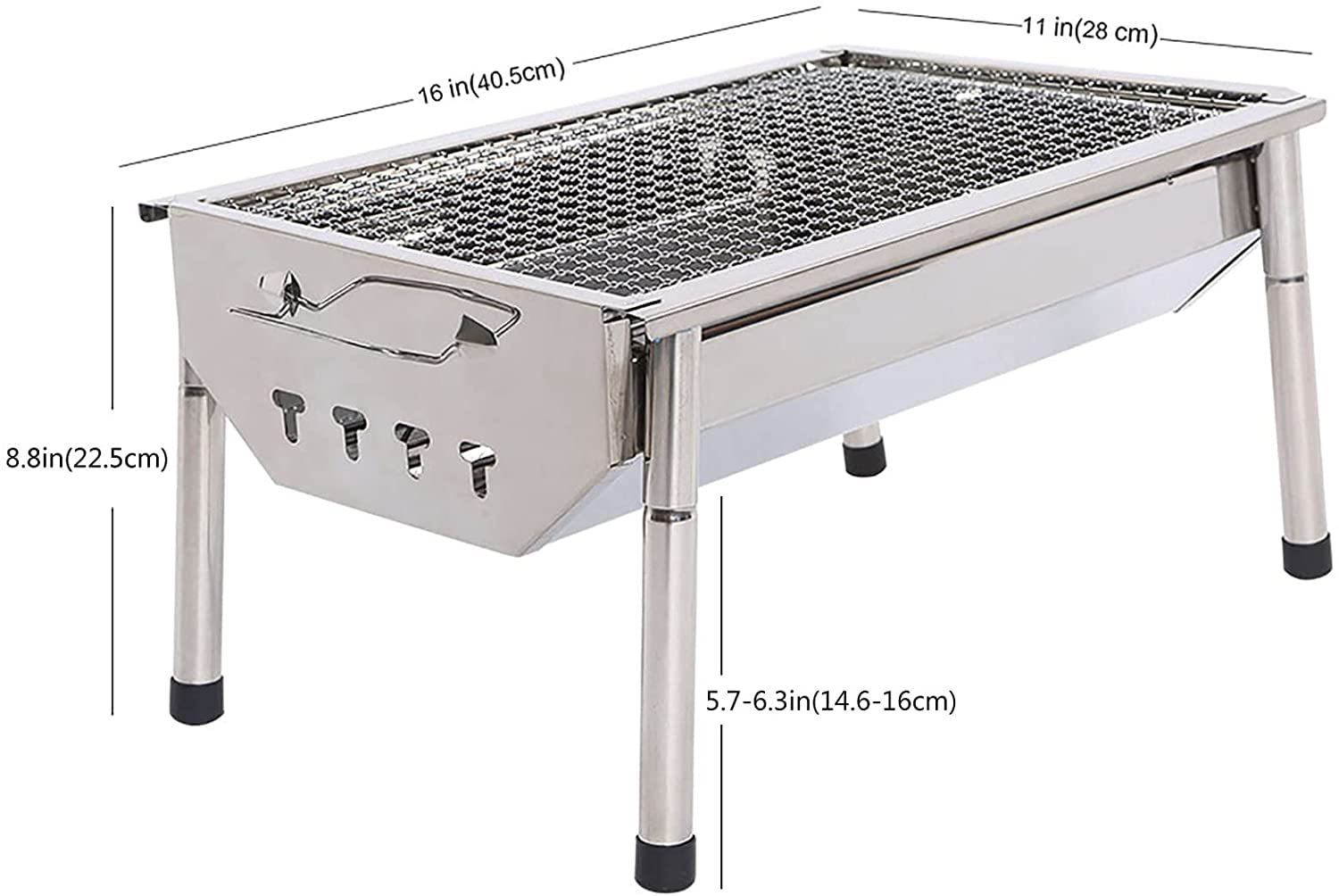 Charcoal Grill Barbecue Stainless Steel Folding BBQ Kabab grill
