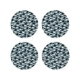 thumbnail image 1 of Vsdgher Angry Shark Print Leather Coasters for Drinks, Durable Drink Coasters 4 Set for Tabletop Protection, Luxurious Home Décor and Housewarming Gift-Round Shape, 1 of 6