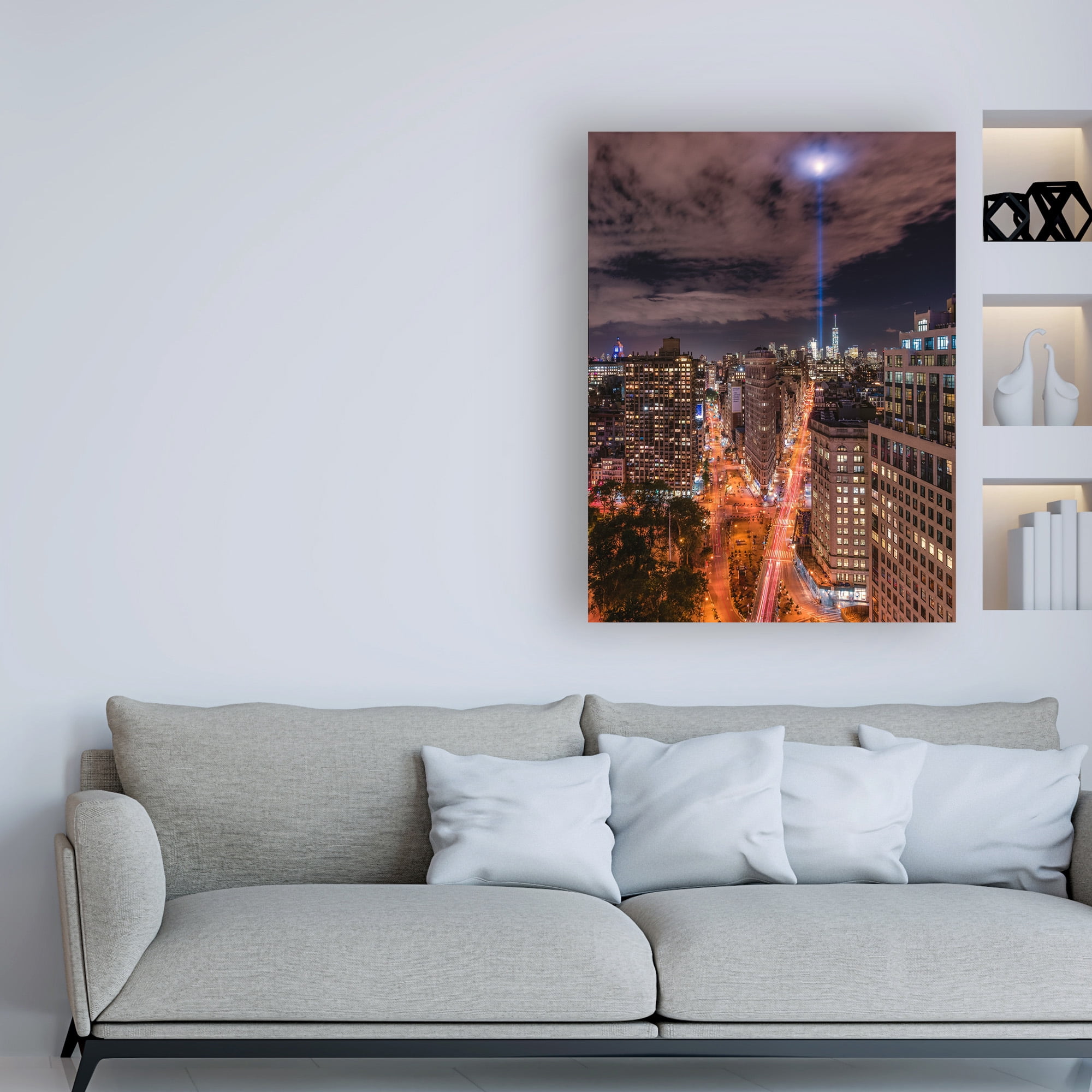 Trademark Fine Art 'Tribute Lights Flatiron District' Canvas Art by Bruce Gett