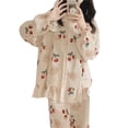thumbnail image 1 of Conjunto de pijama para mujer, conjunto de pijama para mujer, ropa de dormir holgada de manga larga, pijama de dos piezas, mayor durabilidad, 1 of 9
