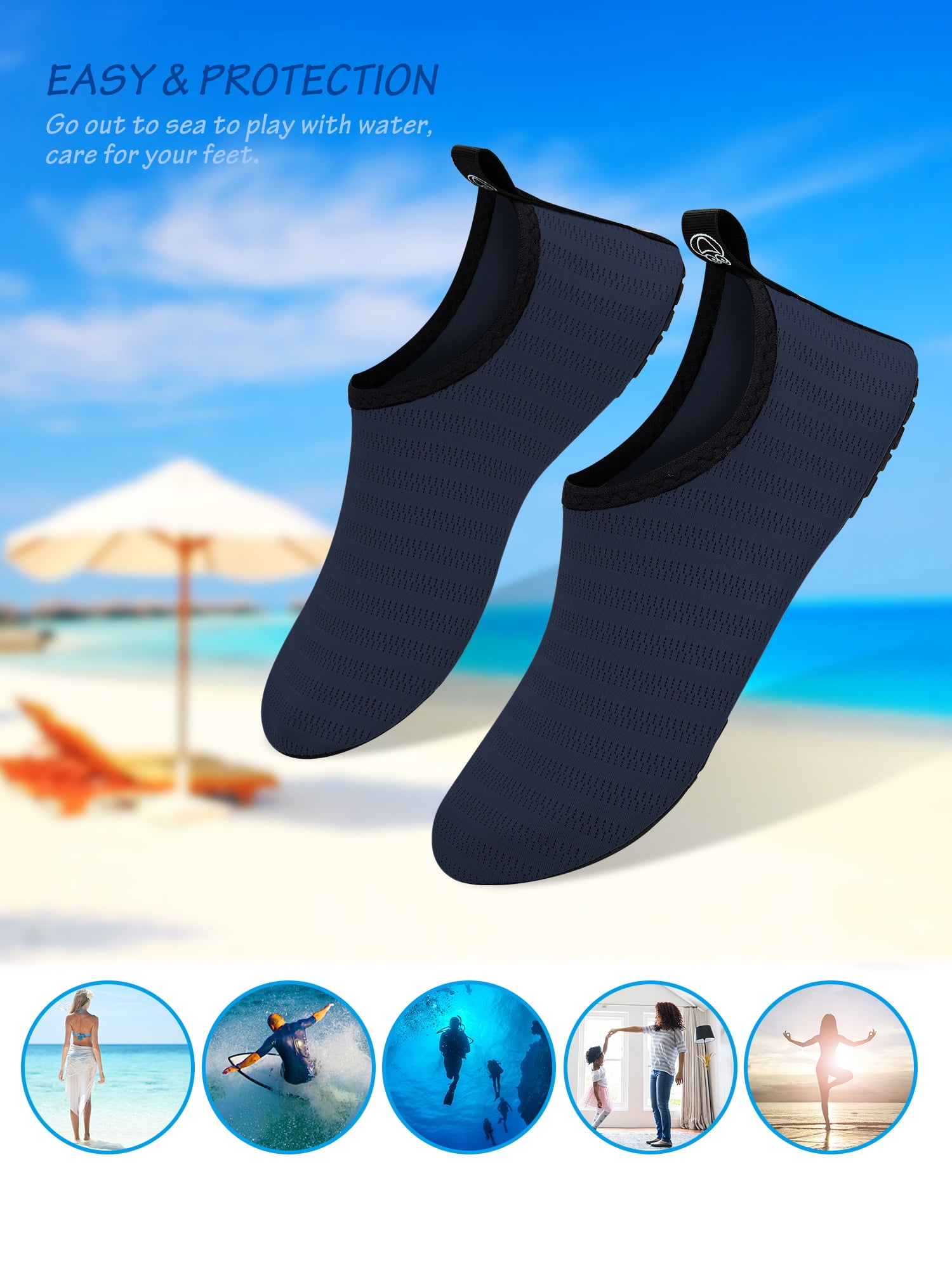 Isport Adults Kids Swimming Pool Feet Foot Verruca Waterproof Guard Aqua Socks 