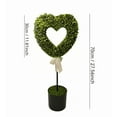 thumbnail image 3 of Valentine's Day Boxwood Heart Topiary with White Bow, Green & White, 27.56", by FlareFable, 3 of 7