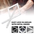 thumbnail image 2 of SharkTRUE Multifunctional Aluminum Alloy Diagonal Ruler Protractor, Heavy Duty Thickened Inside/Outside, 2 of 8
