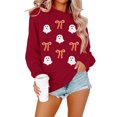 thumbnail image 4 of Casual Hooded Pullover Sweatshirt for Women Soft Lined Long Sleeve Large Pocket Relaxed Fall Top, 4 of 4