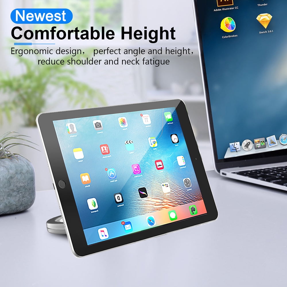 Tablet Stand Holder Adjustable Compatible For Ipad Ipad Pro 11 Ipad Mini Iphone White Walmart Com