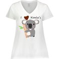thumbnail image 3 of Inktastic I heart Koalas Women's Plus Size V-Neck T-Shirt, 3 of 5