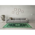 thumbnail image 3 of Ahgly Company Machine Washable Indoor Rectangle Persian Turquoise Blue Traditional Area Rugs, 2' x 3', 3 of 4