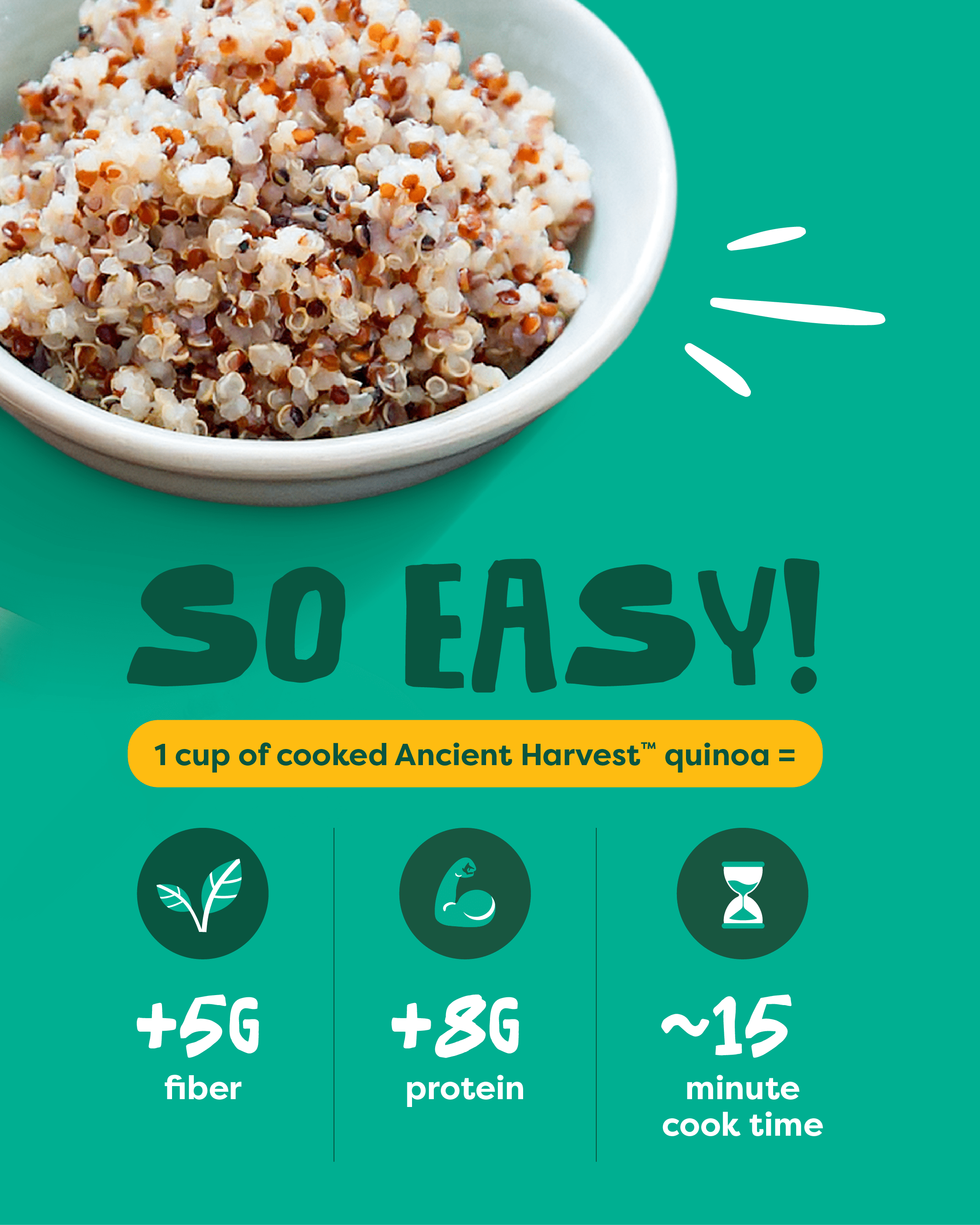 (5 pack) Ancient Harvest Organic Harmony Quinoa, 14.4 oz Bag