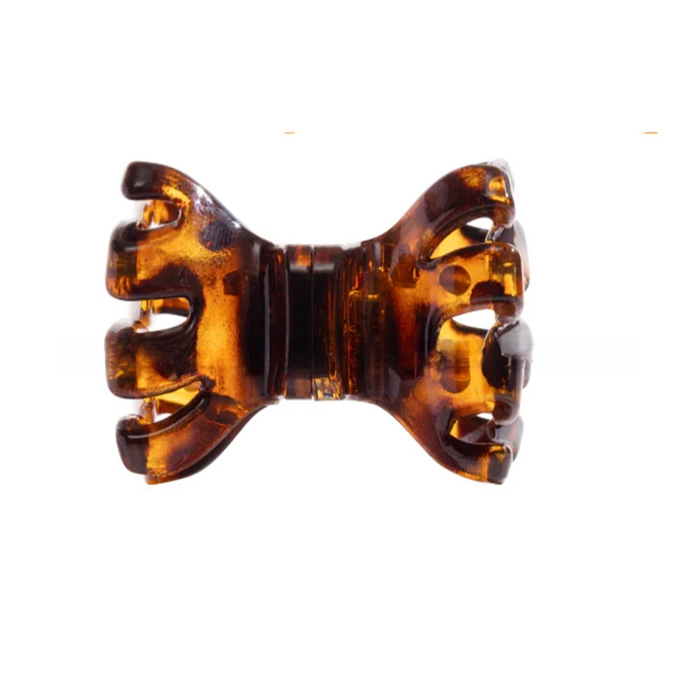Innovative magnetic bow hair clip, 4-color plastic medium-sized claw clip, strong grip mini hair clip, non-slip hair accessory suitable for both thick and thin hair