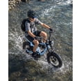 thumbnail image 4 of Actbest Blaze Retro Electric Bike for Adults, 16"x4.0 Fat Tire Vintage E‑Bicycle, 500W Hub Motor 28MPH（Peak 1500W）, 48V 13Ah Removable Battery, Dual Shock Absorption,Blue with Lock, 4 of 6