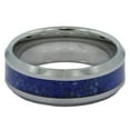 thumbnail image 2 of Metals Jewelry Unisex Adult Tungsten Carbide 6mm Wedding Band Blue Lapis Lazuli Inlay Ring Size 11, 2 of 5