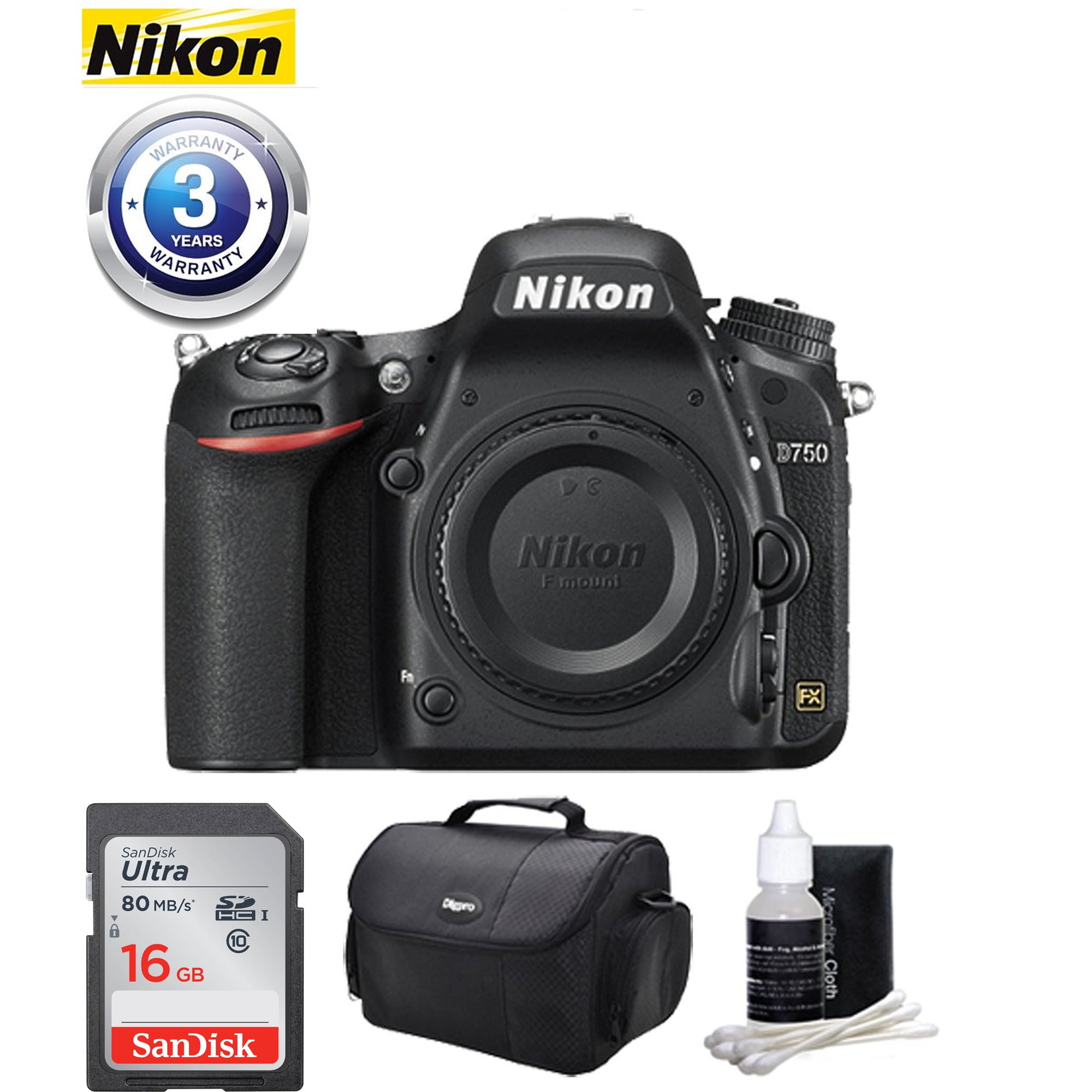 Nikon D750 DSLR Camera (Body Only) w/ 16GB Starter Bundle Walmart Canada